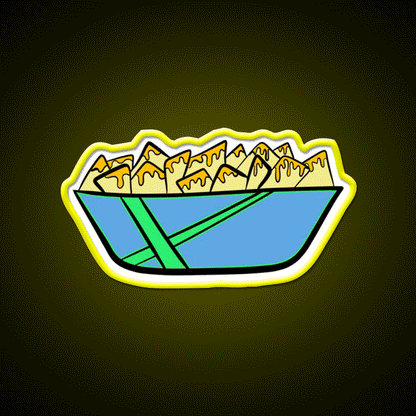 Nacho Snack Food Led Neon Sign Rgb Color - Custom LED neon sign front view