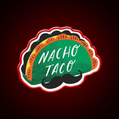Nacho Taco Led Neon Sign Mexican Food Sign Rgb Color - Shineneon