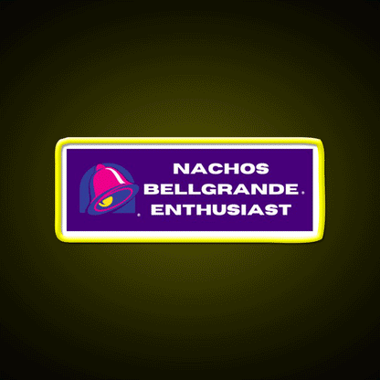 Nachos Bellegrande Enthusiast Fast Food Led Neon Sign For Burger Place Rgb Color - Custom LED neon sign front view