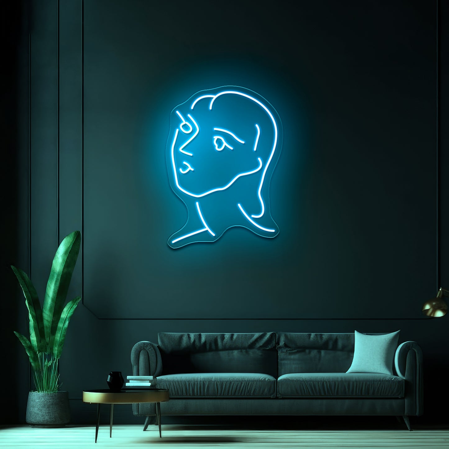 Nadia Aux Cheveux Lisses Artwork Neon Sign Led