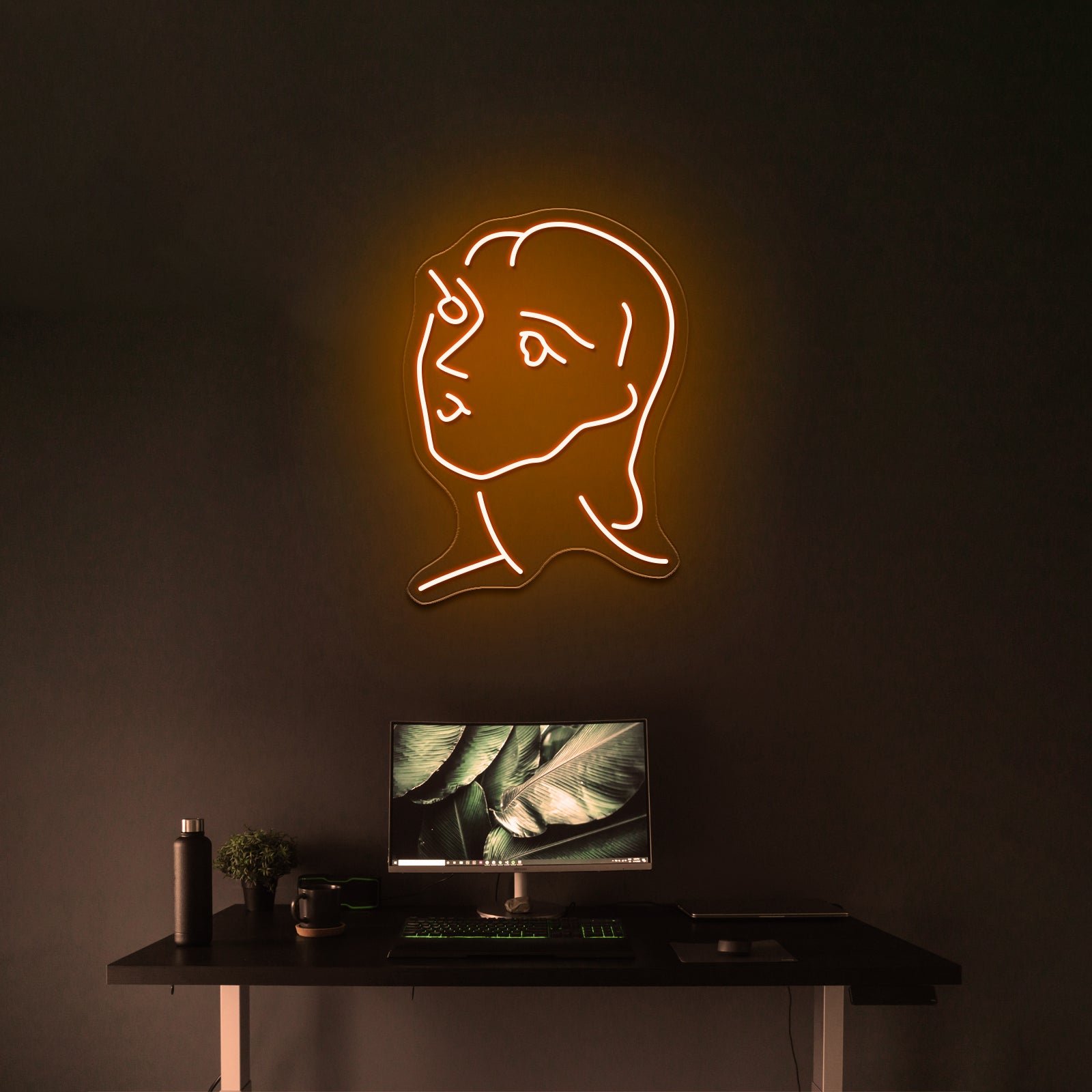 Nadia Aux Cheveux Lisses Artwork Neon Sign Led | Shineneon