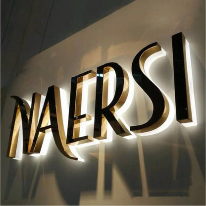 Naersi 3D Backlit Channel Letters Led Light Sign - Shineneon