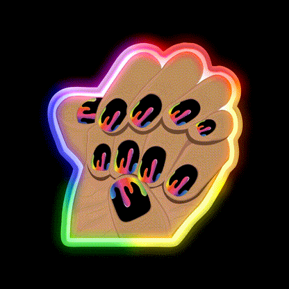 Nail Art Design Nail Salon Led Neon Sign For Tech Room Rgb Color - LED neon sign close-up detail