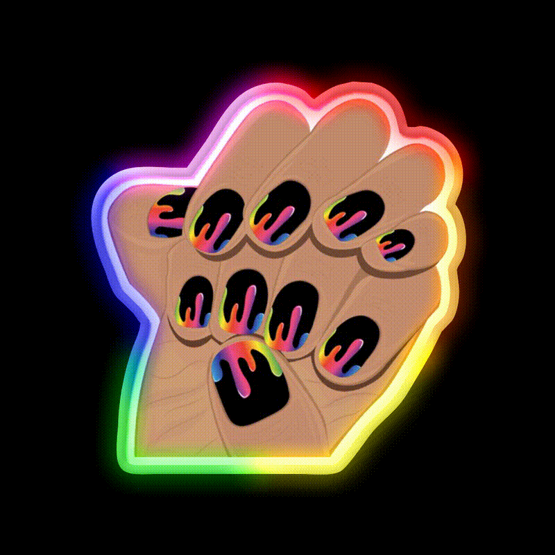 Nail Art Design Nail Salon Led Neon Sign For Tech Room Rgb Color - LED neon sign close-up detail