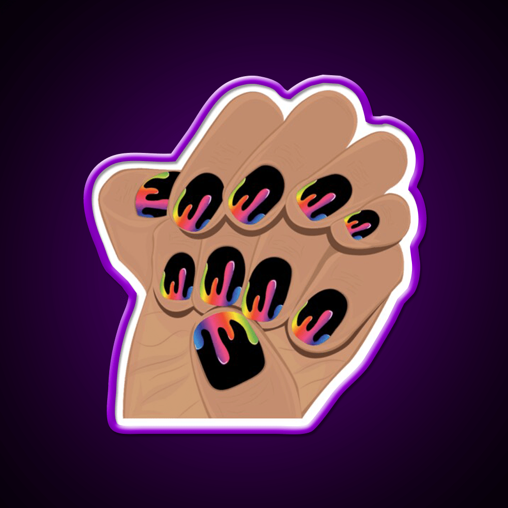 Nail Art Design Nail Salon Led Neon Sign For Tech Room Rgb Color - Shineneon