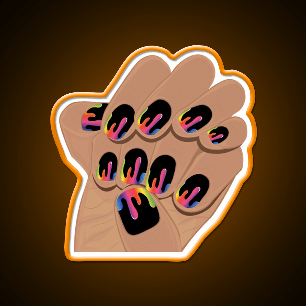 Nail Art Design Nail Salon Led Neon Sign For Tech Room Rgb Color - Shineneon
