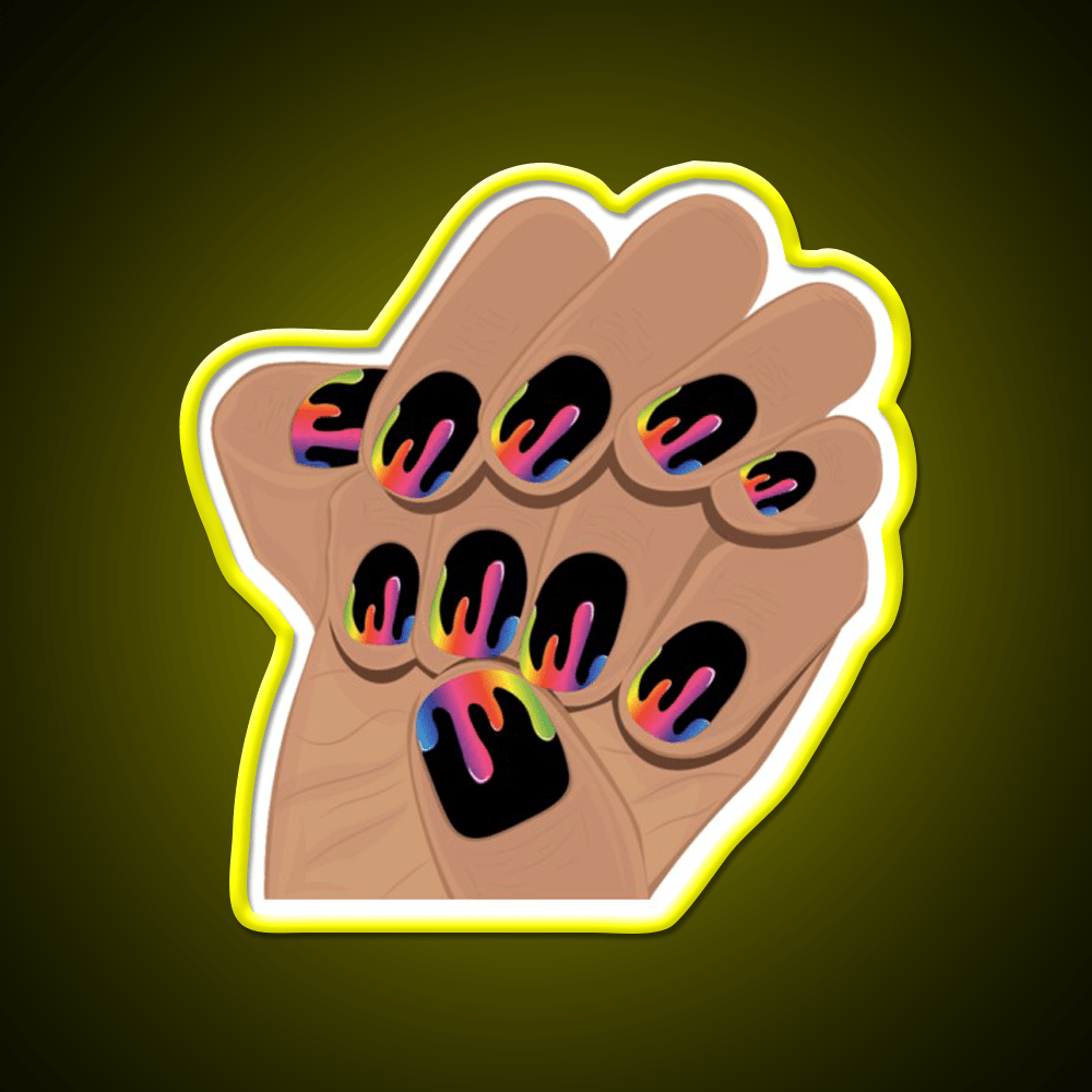 Nail Art Design Nail Salon Led Neon Sign For Tech Room Rgb Color - Shineneon