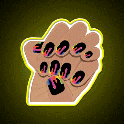 Nail Art Design Nail Salon Led Neon Sign For Tech Room Rgb Color - Custom LED neon sign front view