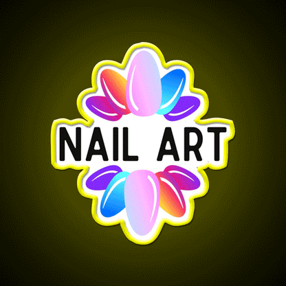 Nail Art Gift Nail Technician Nail Salon Led Neon Sign Rgb Color - Custom LED neon sign front view