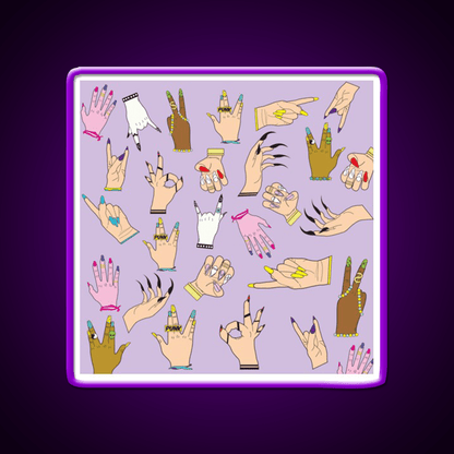 Nail Art Illuminati Nail Salon Led Neon Sign Rgb Color - Shineneon