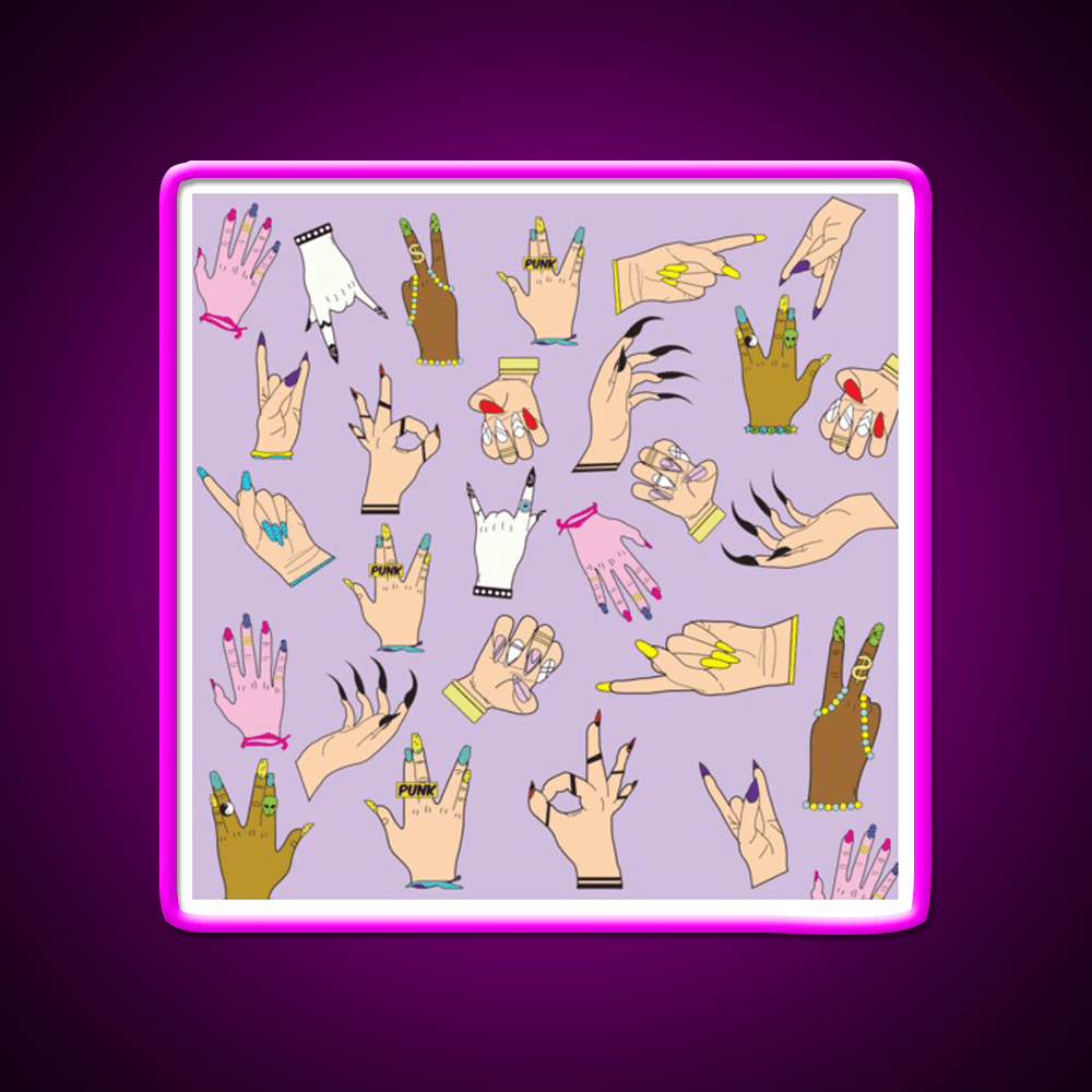 Nail Art Illuminati Nail Salon Led Neon Sign Rgb Color - Shineneon