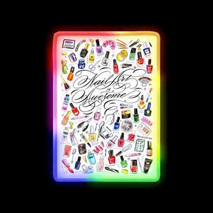 Nail Art Is Awesome Nail Salon Led Neon Sign Rgb Color - LED neon sign close-up detail