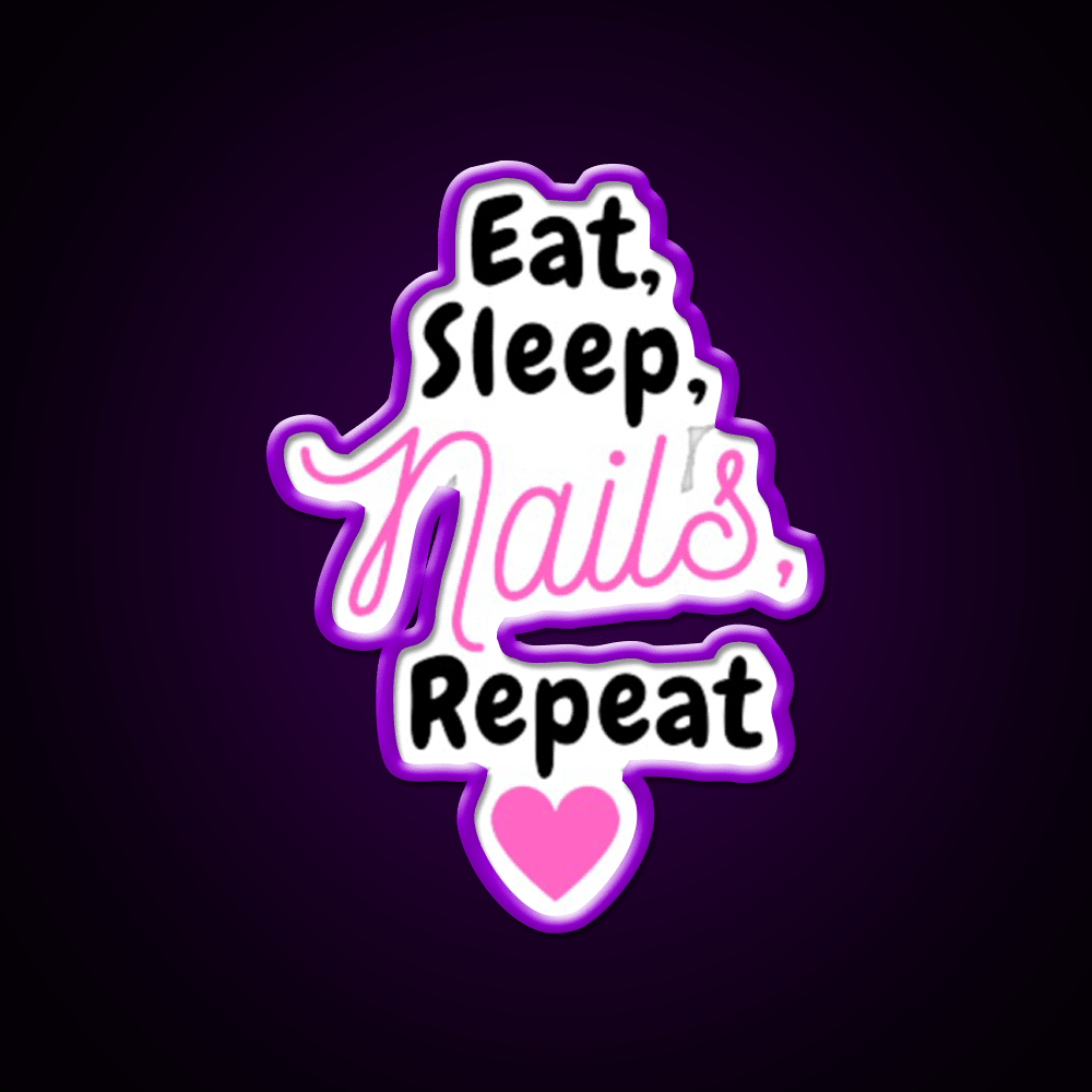 Nail Art Lover Designs Eat Drink Nail Nail Salon Led Neon Sign Rgb Color - Shineneon