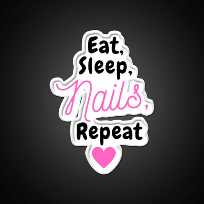 Nail Art Lover Designs Eat Drink Nail Nail Salon Led Neon Sign Rgb Color - Shineneon