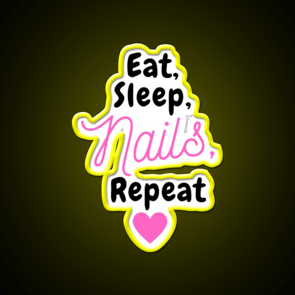 Nail Art Lover Designs Eat Drink Nail Nail Salon Led Neon Sign Rgb Color - Shineneon