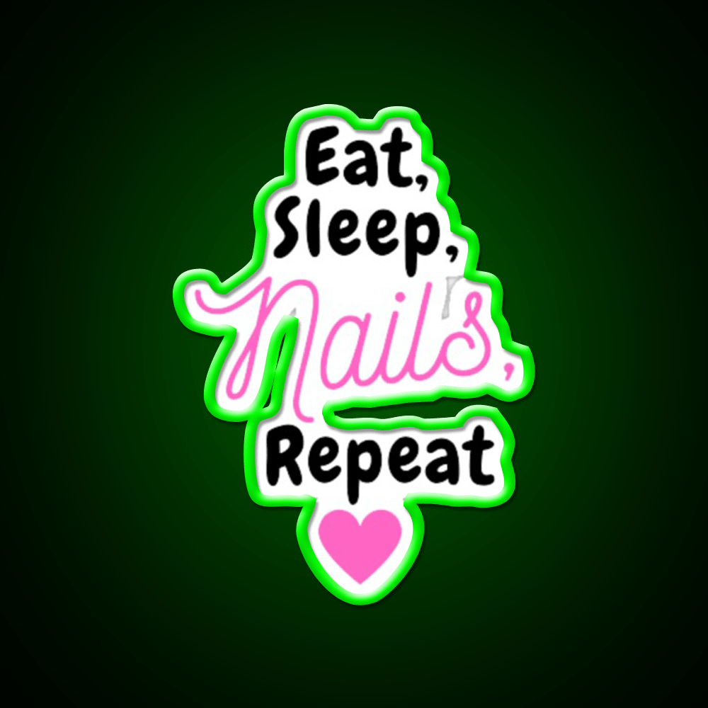 Nail Art Lover Designs Eat Drink Nail Nail Salon Led Neon Sign Rgb Color - Shineneon