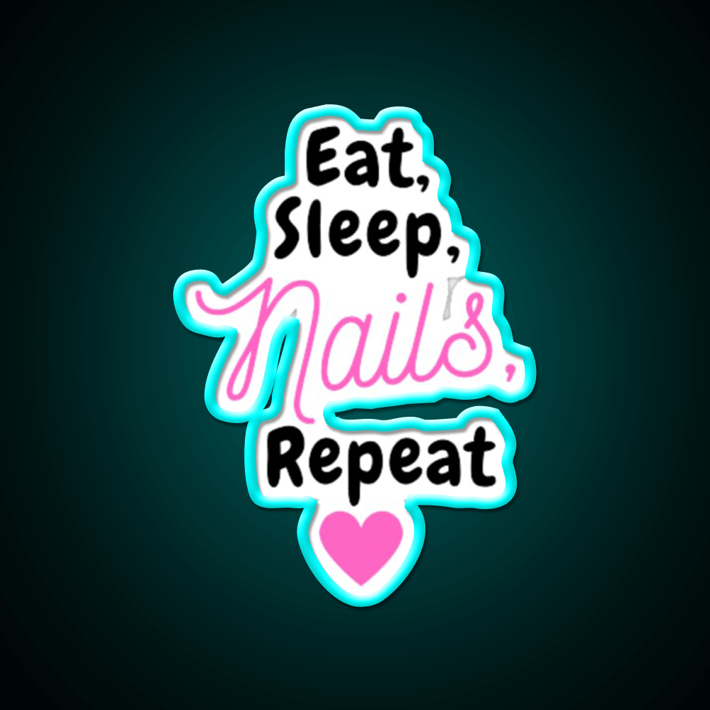 Nail Art Lover Designs Eat Drink Nail Nail Salon Led Neon Sign Rgb Color - Shineneon