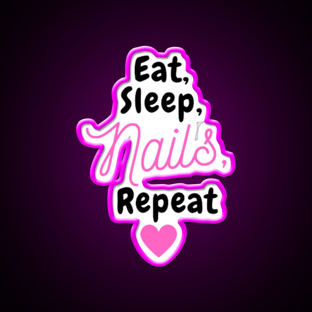 Nail Art Lover Designs Eat Drink Nail Nail Salon Led Neon Sign Rgb Color - Shineneon