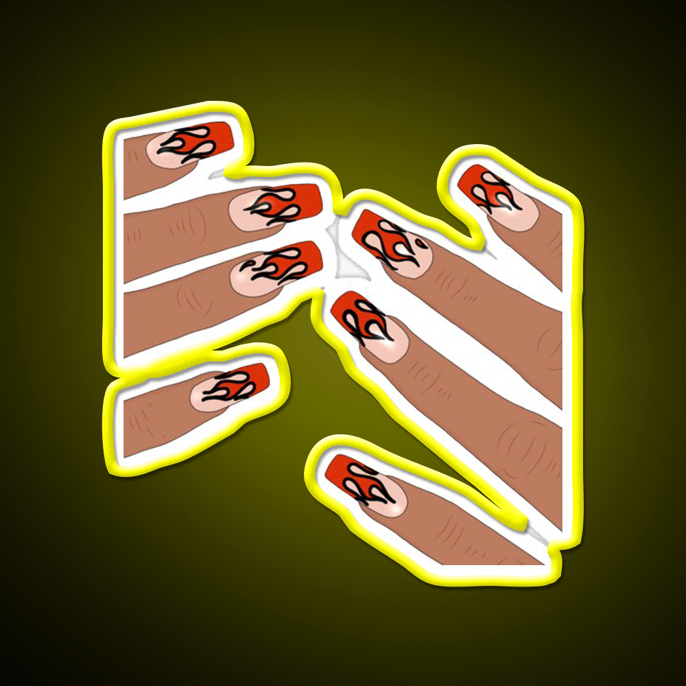 Nail Art Nail Salon Led Neon Sign For Beauty Salon Rgb Color - Custom LED neon sign front view