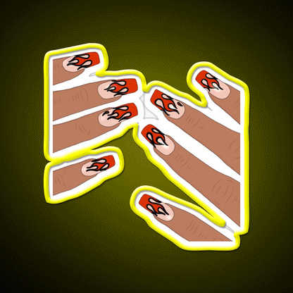 Nail Art Nail Salon Led Neon Sign For Beauty Salon Rgb Color - Custom LED neon sign front view