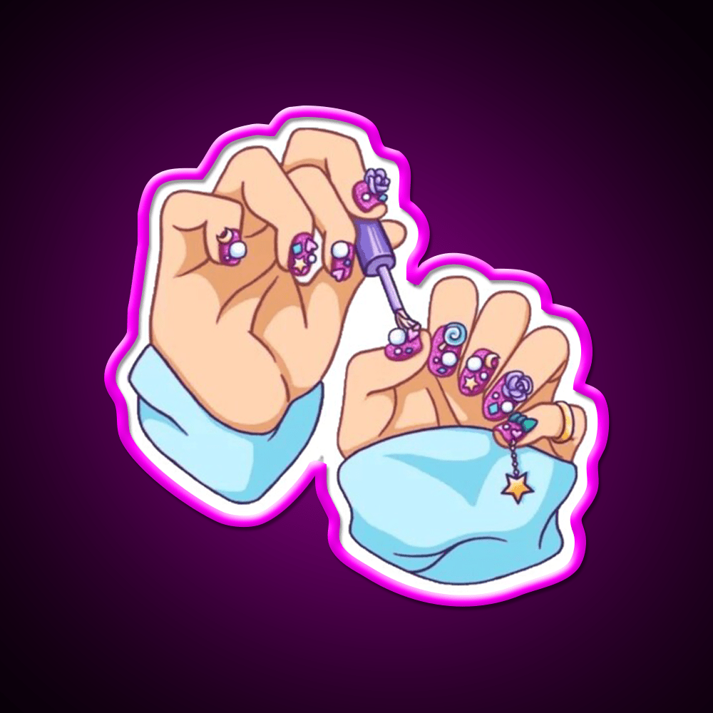 Nail Art Nail Salon Led Neon Sign For Nail Bar Rgb Color - Shineneon