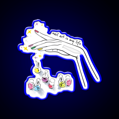 Nail Art Nail Salon Led Neon Sign For Tech Room Rgb Color - Shineneon