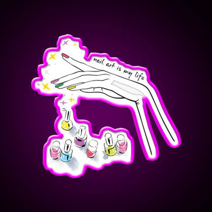 Nail Art Nail Salon Led Neon Sign For Tech Room Rgb Color - Shineneon