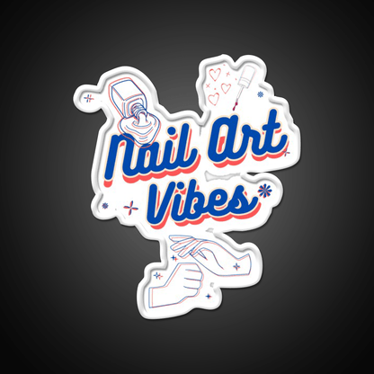 Nail Art Vibes Nail Salon Led Neon Sign Rgb Color - Shineneon
