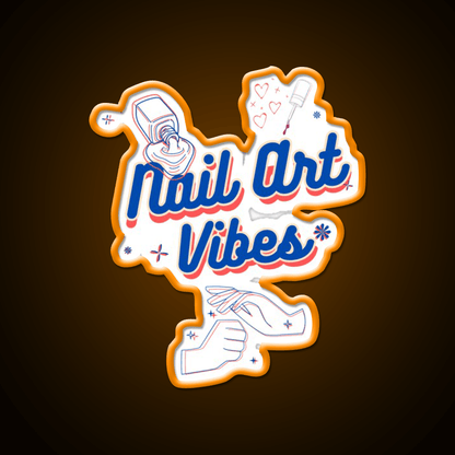 Nail Art Vibes Nail Salon Led Neon Sign Rgb Color - Shineneon
