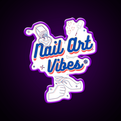 Nail Art Vibes Nail Salon Led Neon Sign Rgb Color - Shineneon