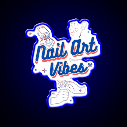 Nail Art Vibes Nail Salon Led Neon Sign Rgb Color - Shineneon