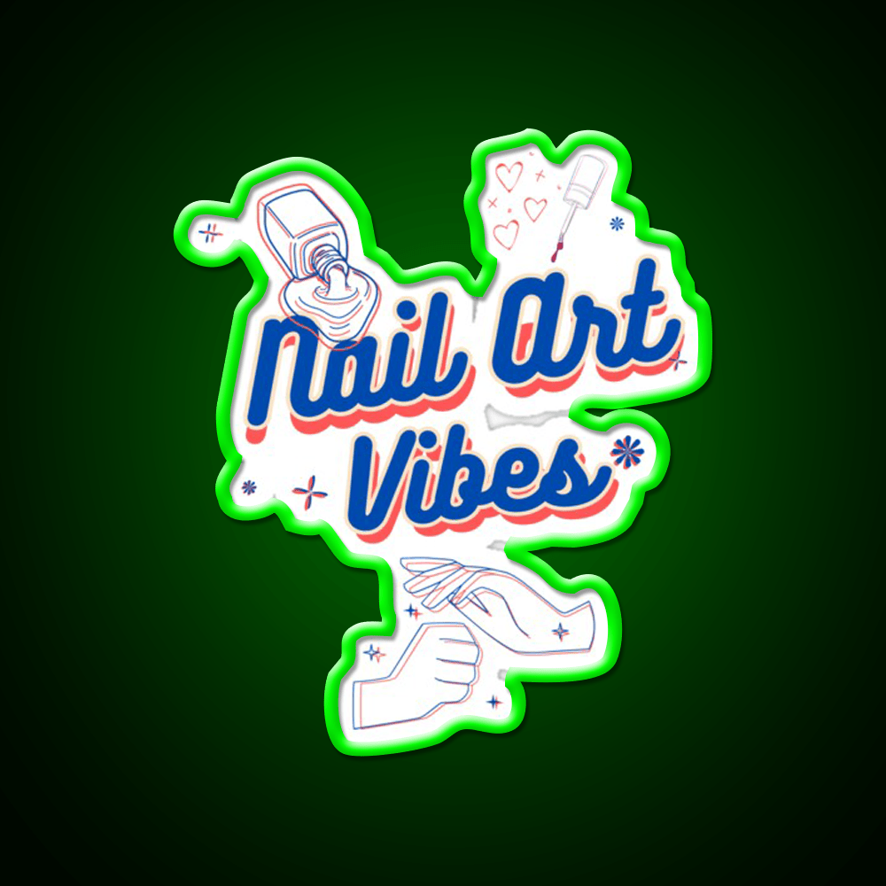 Nail Art Vibes Nail Salon Led Neon Sign Rgb Color - Shineneon