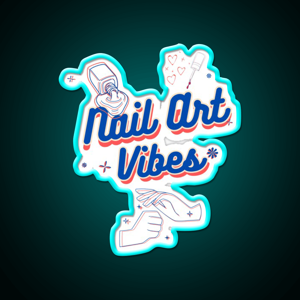 Nail Art Vibes Nail Salon Led Neon Sign Rgb Color - Shineneon