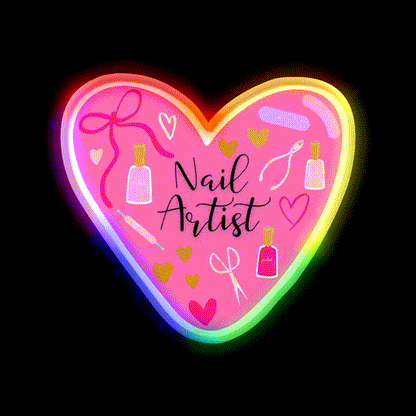 Nail Artist Nail Salon Led Neon Sign Rgb Color - LED neon sign close-up detail