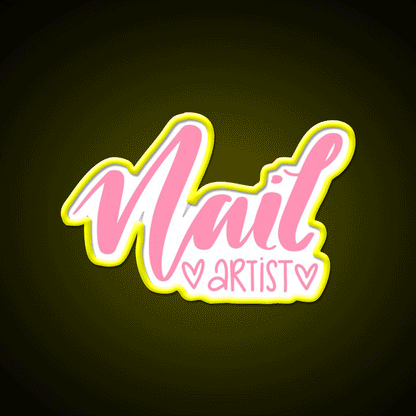 Nail Artists Nail Salon Led Neon Sign Rgb Color - Custom LED neon sign front view
