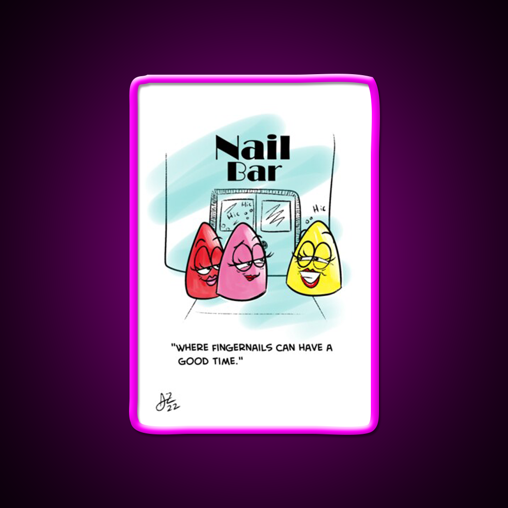 Nail Bar Man Cave Bar Led Neon Sign Rgb Color