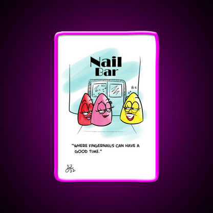 Nail Bar Man Cave Bar Led Neon Sign Rgb Color