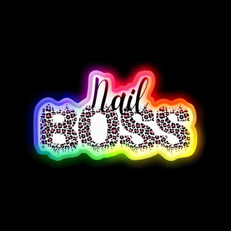 Nail Boss Manicure Ladys Nail Salon Led Neon Sign For Beauty Salon Rgb Color