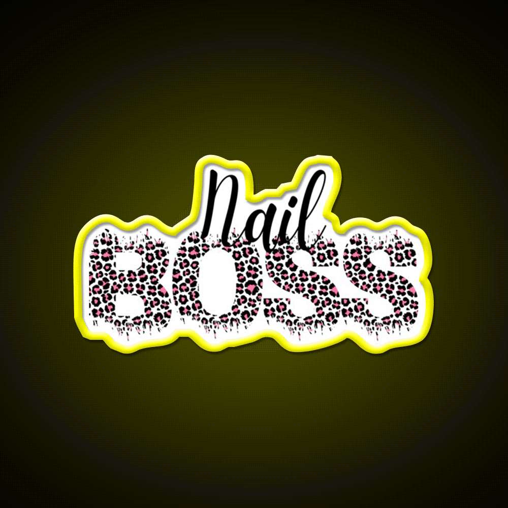 Nail Boss Manicure Ladys Nail Salon Led Neon Sign For Beauty Salon Rgb Color - Custom LED neon sign front view
