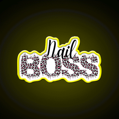 Nail Boss Manicure Ladys Nail Salon Led Neon Sign For Beauty Salon Rgb Color - Custom LED neon sign front view