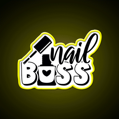 Nail Boss Manicure Ladys Nail Salon Led Neon Sign For Nail Shop Rgb Color - Custom LED neon sign front view