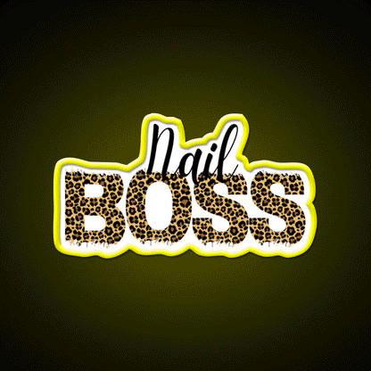 Nail Boss Manicure Ladys Nail Salon Led Neon Sign For Tech Room Rgb Color - Custom LED neon sign front view