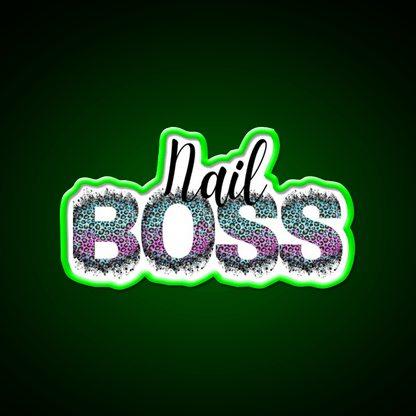 Nail Boss Manicure Ladys Nail Salon Led Neon Sign Quote Sign Rgb Color - Shineneon