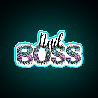 Nail Boss Manicure Ladys Nail Salon Led Neon Sign Quote Sign Rgb Color - Shineneon