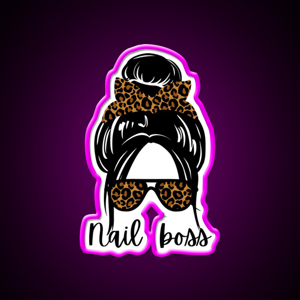 Nail Boss Manicure Ladys Nail Salon Led Neon Sign Rgb Color - Shineneon