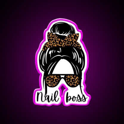 Nail Boss Manicure Ladys Nail Salon Led Neon Sign Rgb Color - Shineneon