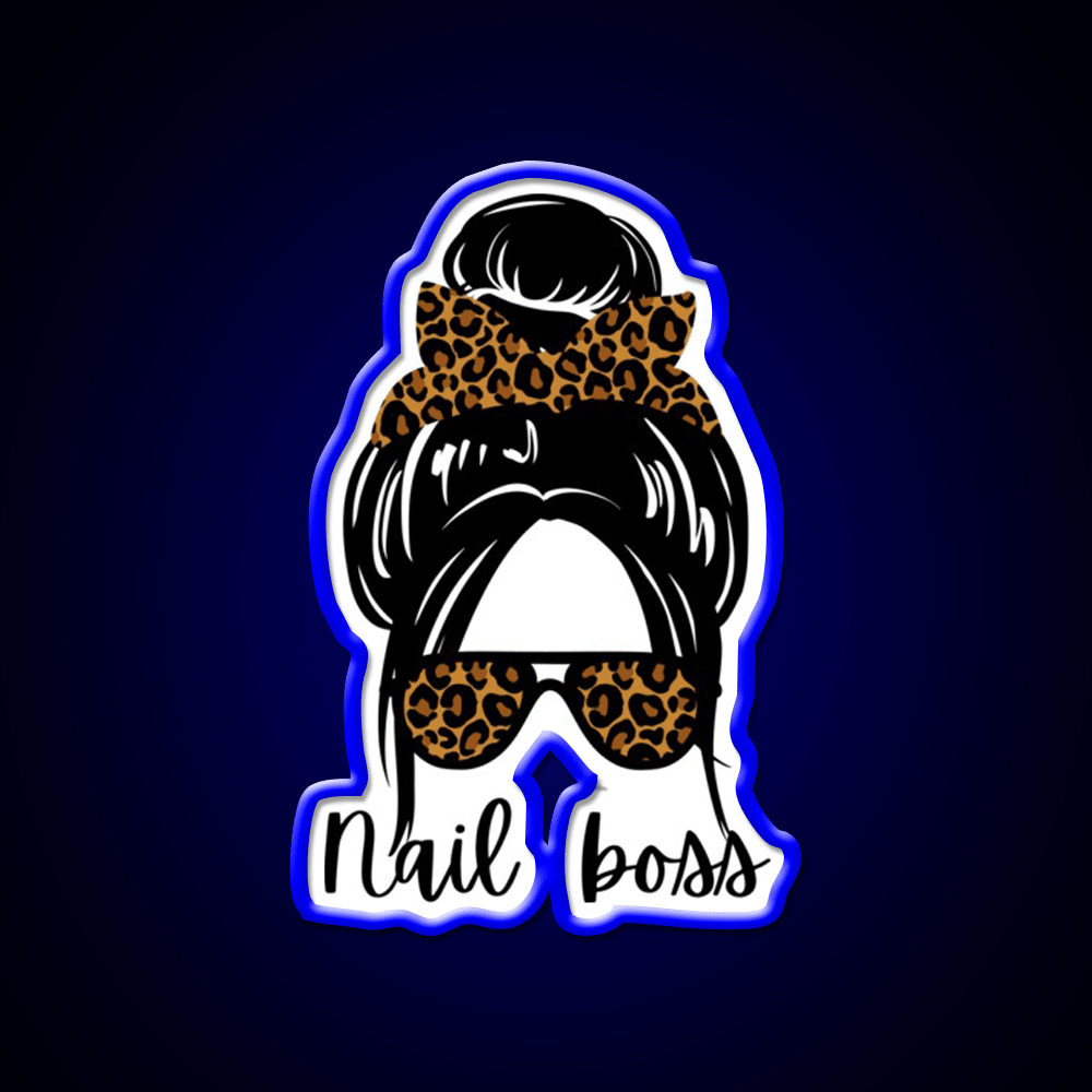 Nail Boss Manicure Ladys Nail Salon Led Neon Sign Rgb Color - Shineneon