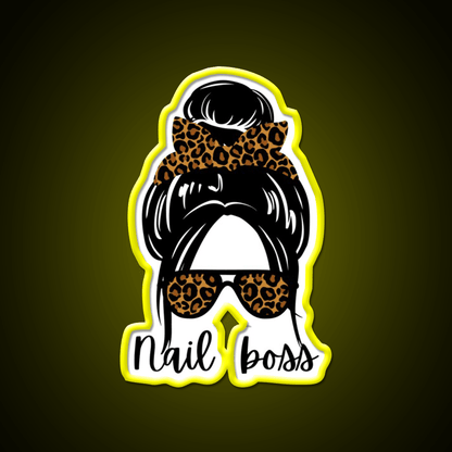 Nail Boss Manicure Ladys Nail Salon Led Neon Sign Rgb Color - Shineneon