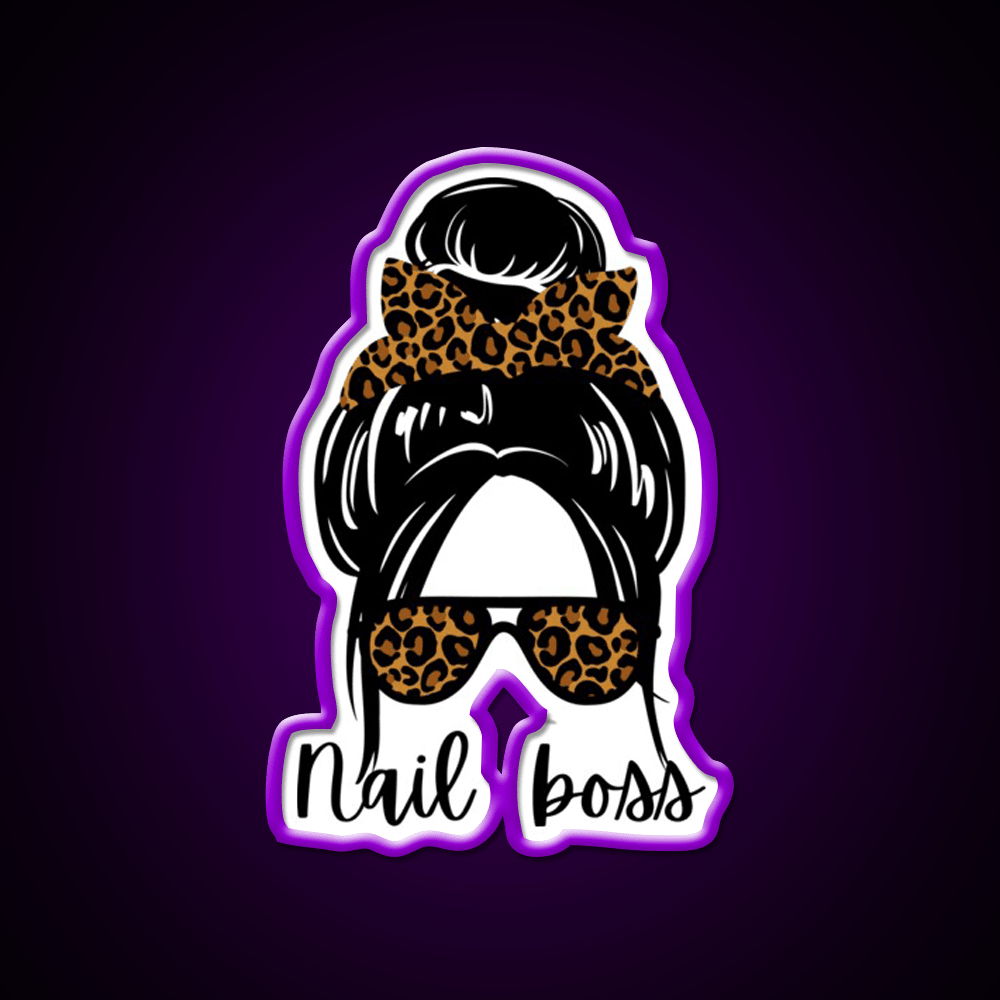 Nail Boss Manicure Ladys Nail Salon Led Neon Sign Rgb Color - Shineneon