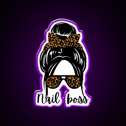 Nail Boss Manicure Ladys Nail Salon Led Neon Sign Rgb Color - Shineneon